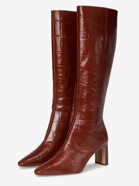 Sam Edelman sylvia 2 BN  Croc-Embossed Knee Boots